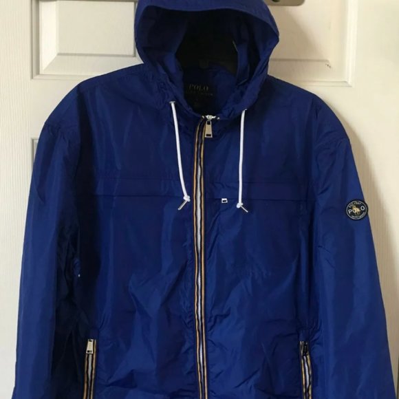 Polo Ralph Lauren Patch Pony Logo Packable Hooded Full Zip Jacket Windbreaker